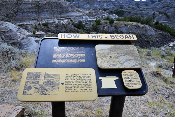 sign about how rock formations began